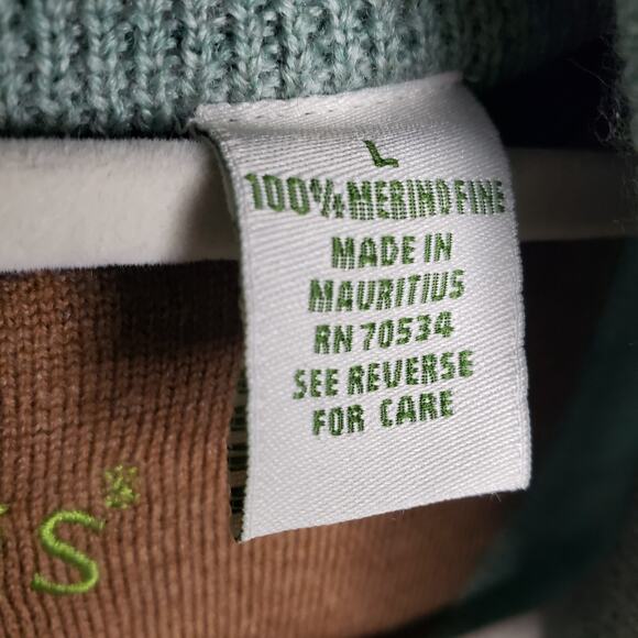 Orvis 100% Merino Wool Vest 1/4 Zip Men's Size L Light Green RN 70534 - Picture 7 of 13